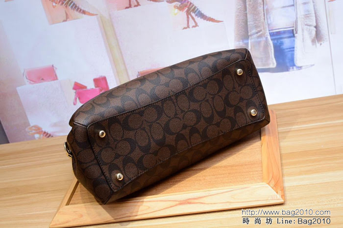 COACH蔻馳 C家新款 專櫃品質 大號 戴妃單肩斜挎女包 57497  Chz1459